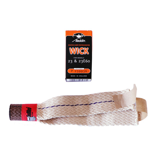 Packaged wick with Aladdin brand label on a white background