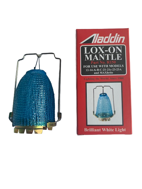 Aladdin Lox-On Mantle with packaging on a white background